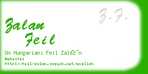 zalan feil business card